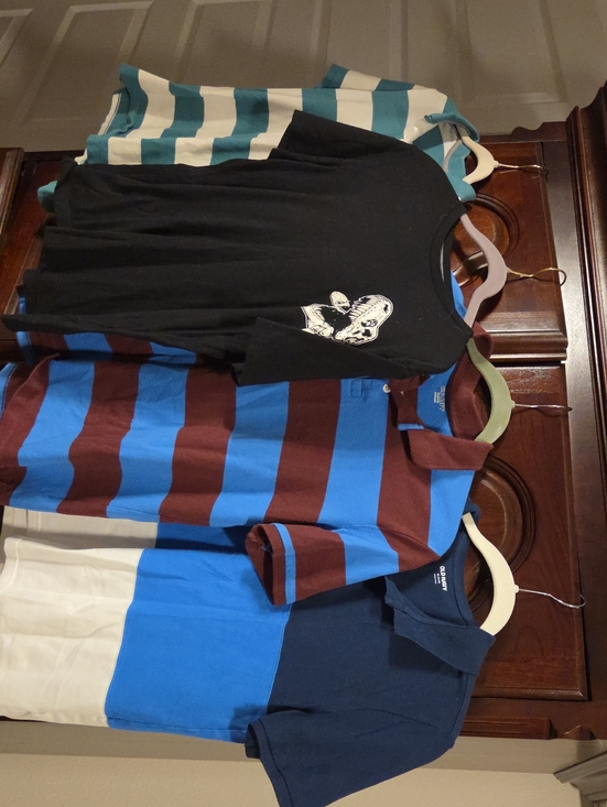 Old Navy Other - 4 Old Navy Boys XL 14/16  Stripe Polos & A Tee - Sold As A Set